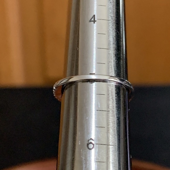 Dainty Sterling Silver Halo Red CZ Ring - Picture 5 of 7